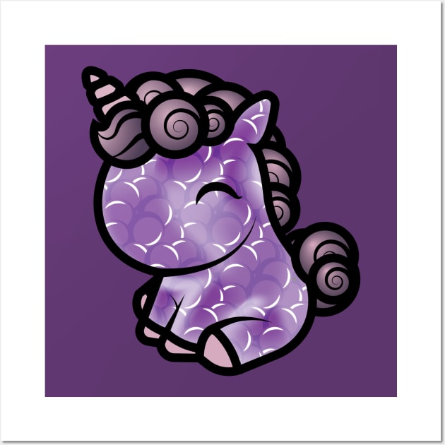 Bubbles, The Tooniefied Unicorn Wall Art by Tooniefied